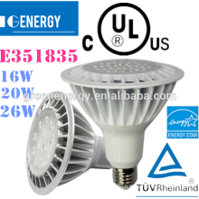 cul approbation 20 watt 2000lm 100-240v blanc naturel e27 base par38 ip65